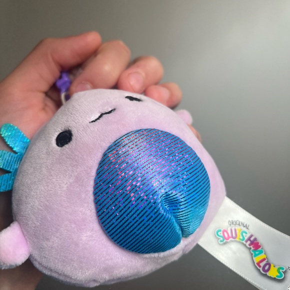 Original Squishmallows  Monica Clip on clip Kellytoy purple tiny clip on - Picture 5 of 10
